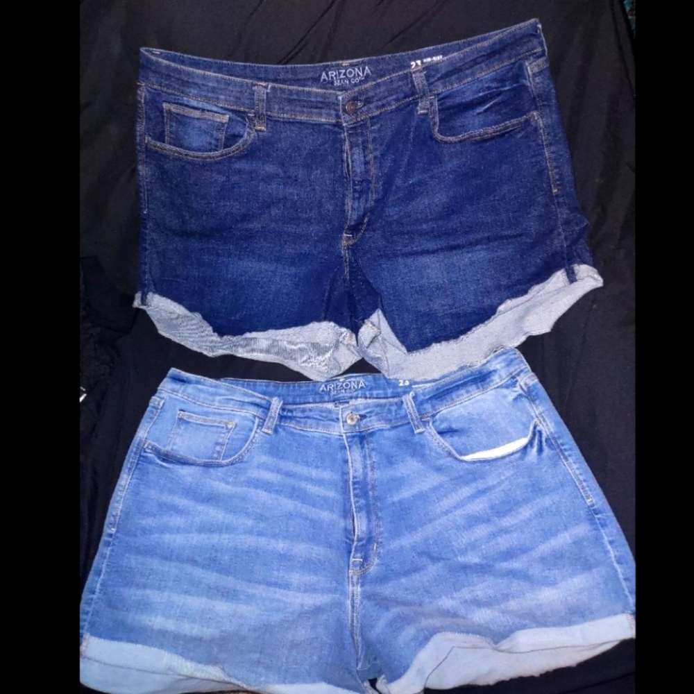 Bundle two pair of jean shorts size 23 more like 22/24